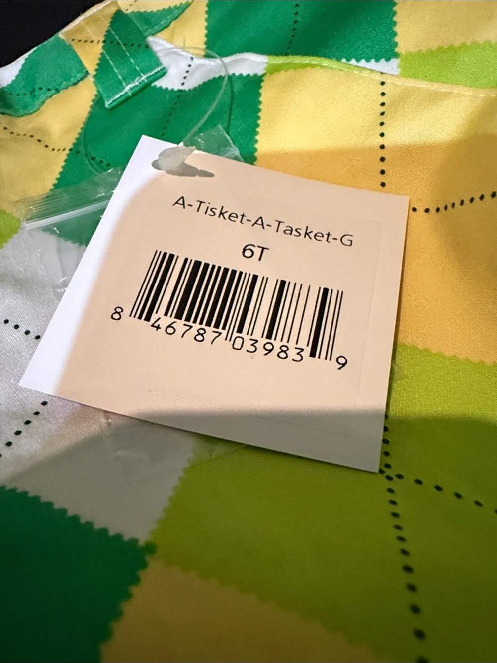Loudmouth Green, Yellow and White Argyle Kids Pajama Bottoms